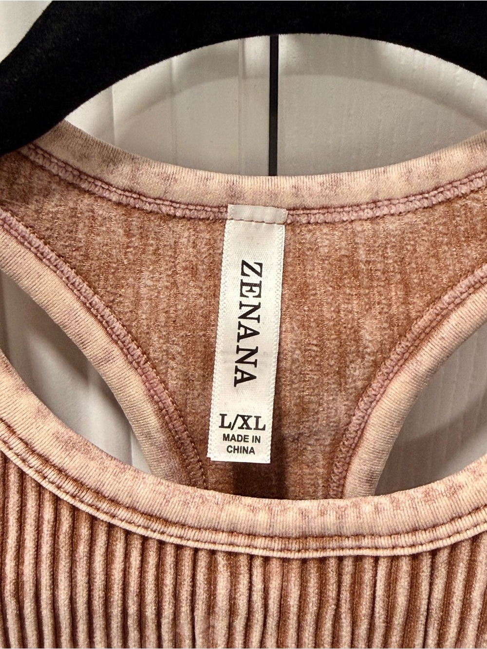 ZENANA Mineral Wash Ribbed Brami Bralette Crop top "NEW" - Picture 6 of 6